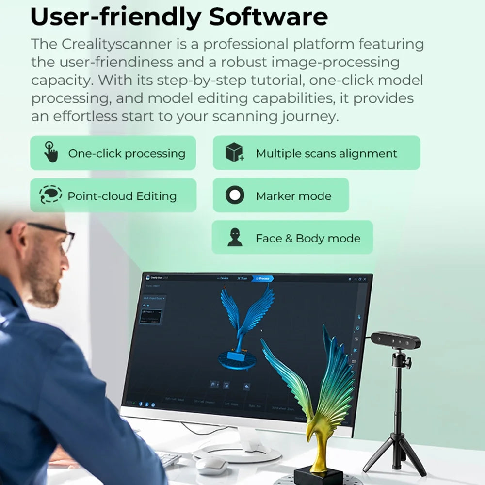 Handheld 3D Scanner 30fps 0.1mm Dual Mode B8807