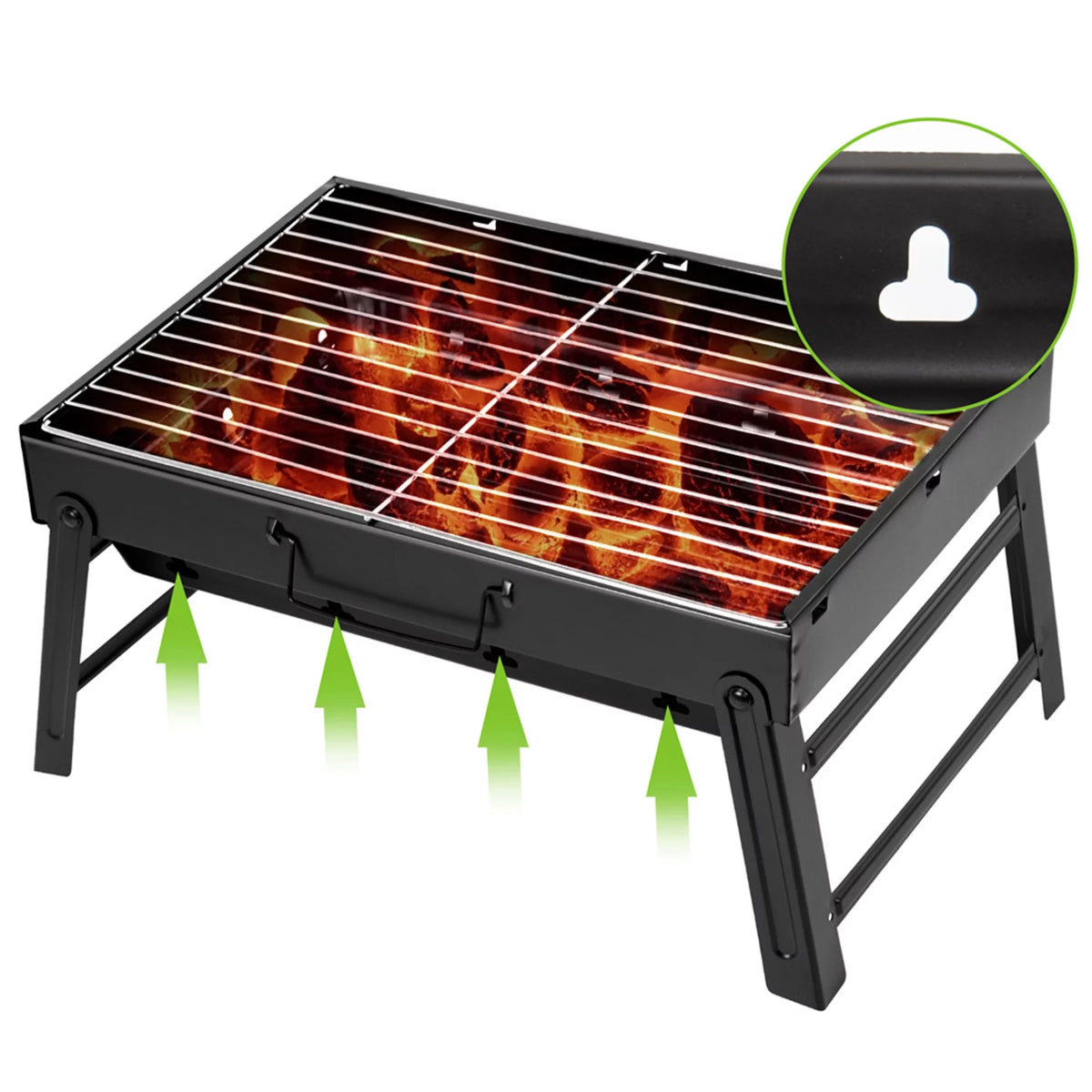 Charcoal Portable Folding BBQ Grill D844