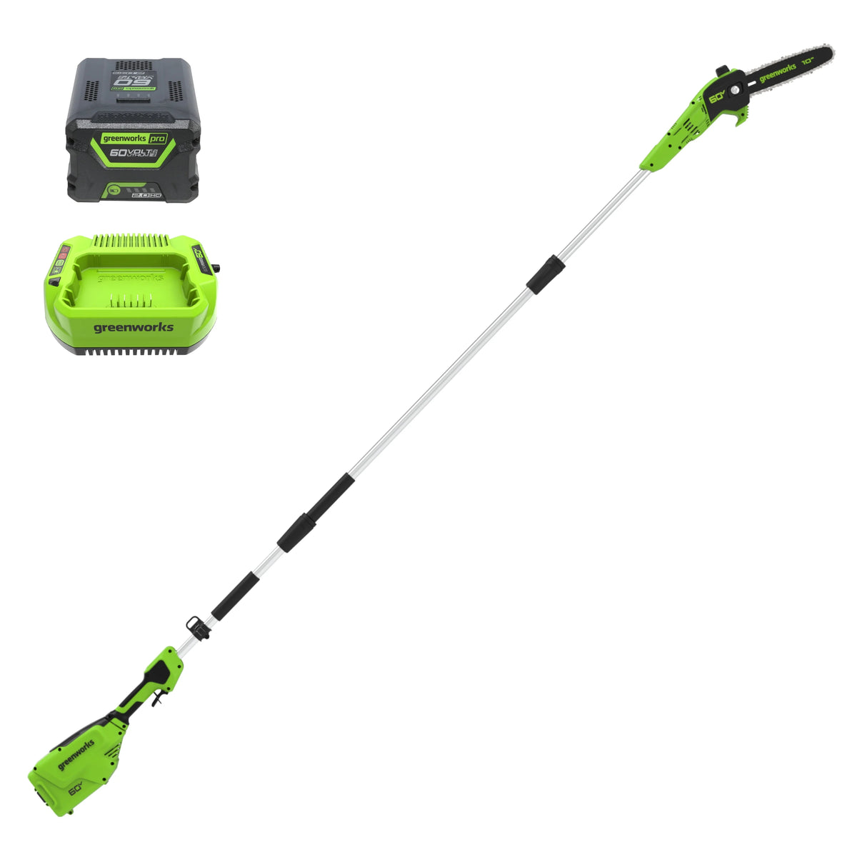 60V 10 Pole Saw with 2.0 Ah Battery & 3 Amp Charger J423038