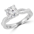 14K White Gold Diamond Solitaire Engagement Ring V81342