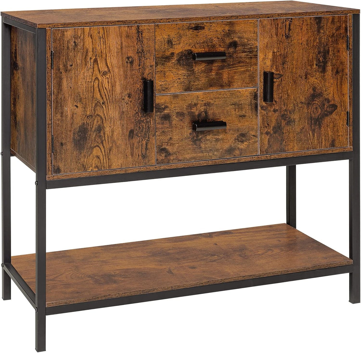 Rustic Brown Storage Cabinet with 2 Drawers & Doors X92733