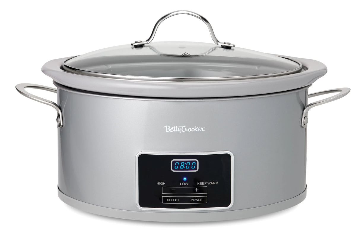 6-Quart Oval Digital Programmable Slow Cooker with LCD Display R887437