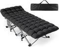 Camping Cot with Thick Mattress Heavy Duty 500LBS 1200D Double Layer Oxford K209044