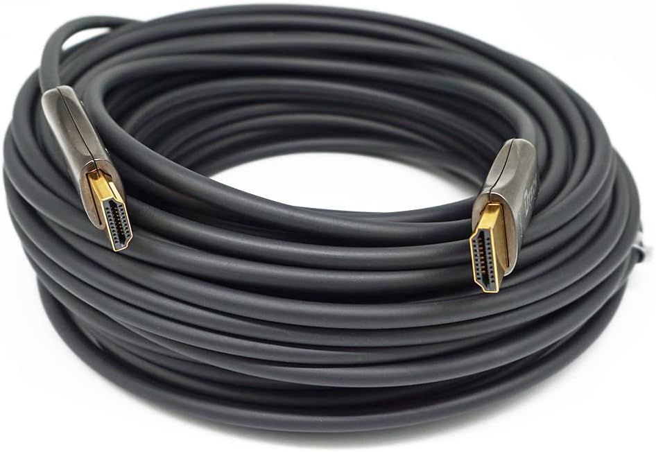 100m Slim Fiber Optic HDMI Cable 4K 60Hz Black V188
