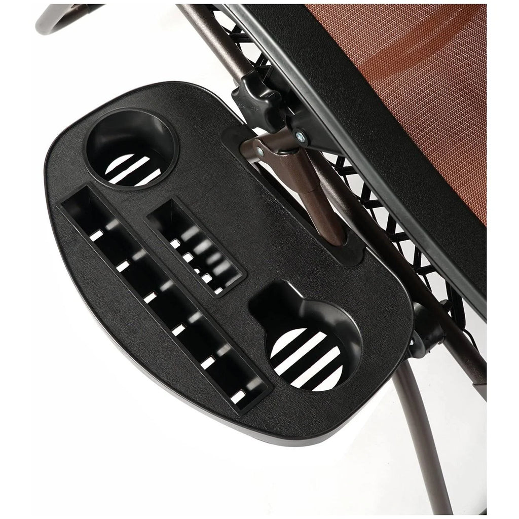 Zero Gravity Folding Chair with Canopy Brown R65873