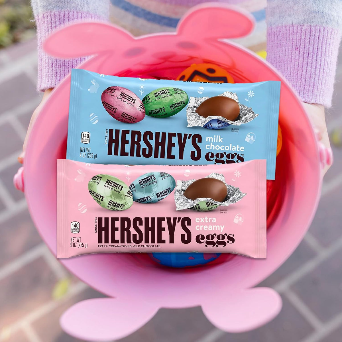Milk Chocolate and Creamy Chocolate 2 Pack Easter Eggs W828