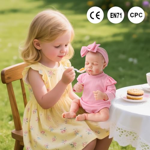 18 Inch Sleeping Baby Doll with Magnetic Pacifier F98255
