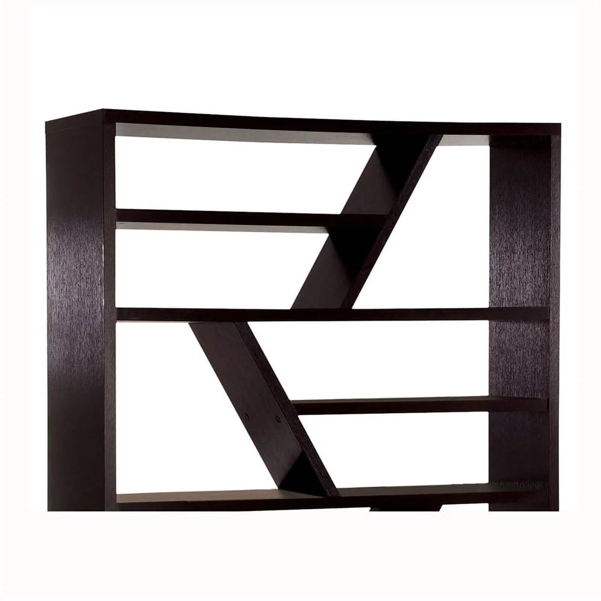 Espresso Wood Open Shelf Bookcase I7362