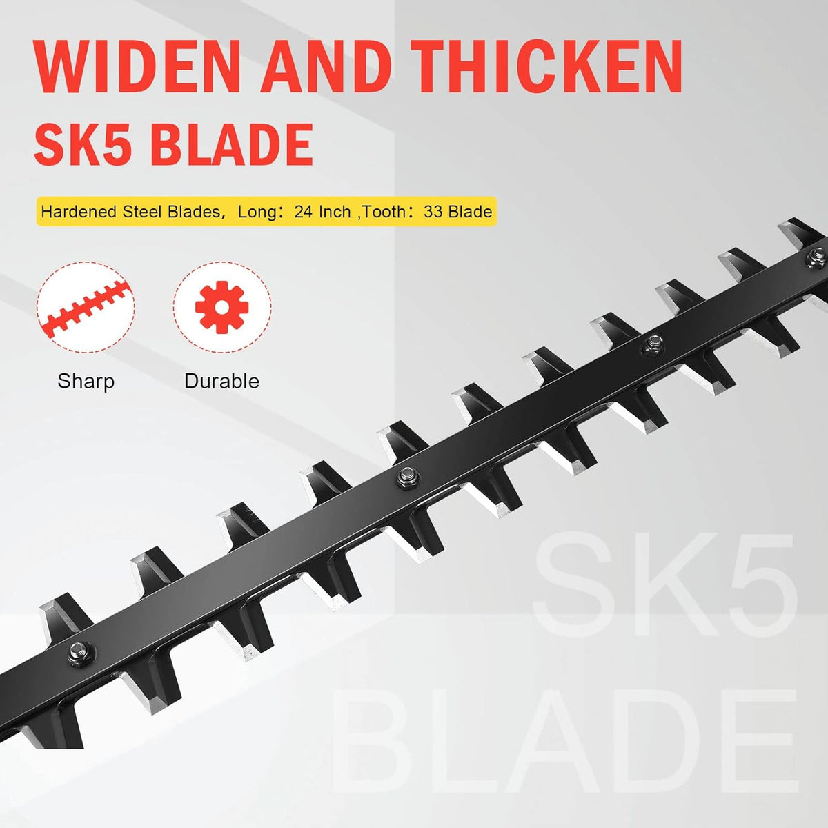 23.6cc Gas Hedge Trimmer 24" 2 Cycle Recoil Gasoline Trim Blade X2375