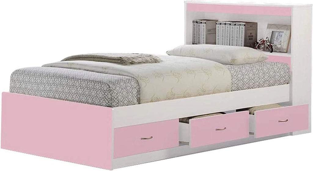 Twin-Size Captain Bed with 3-Drawers and Headboard in Mahogany M922178