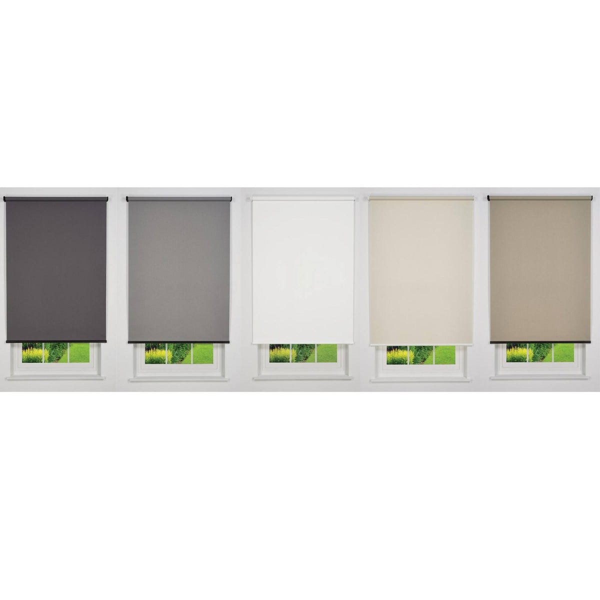 Dark Grey Cordless Light Filtering Roller Shade V668239