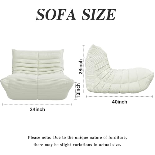 Yellow Memory Foam Bean Bag Chair D24196