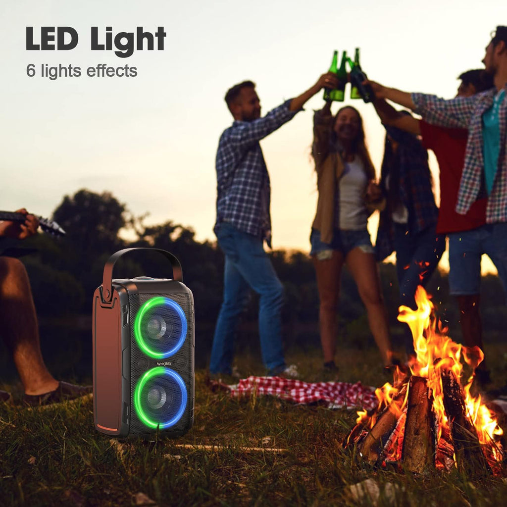 80W Bluetooth Speaker with LED Lights and 12000mAH Battery E490873