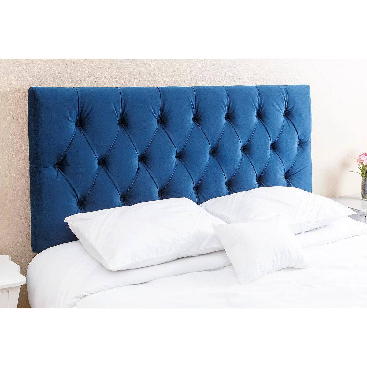 Velvet Upholstered Headboard Full/Queen Gray B7051