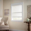 White Cordless Premium Faux Wood Blind A2368