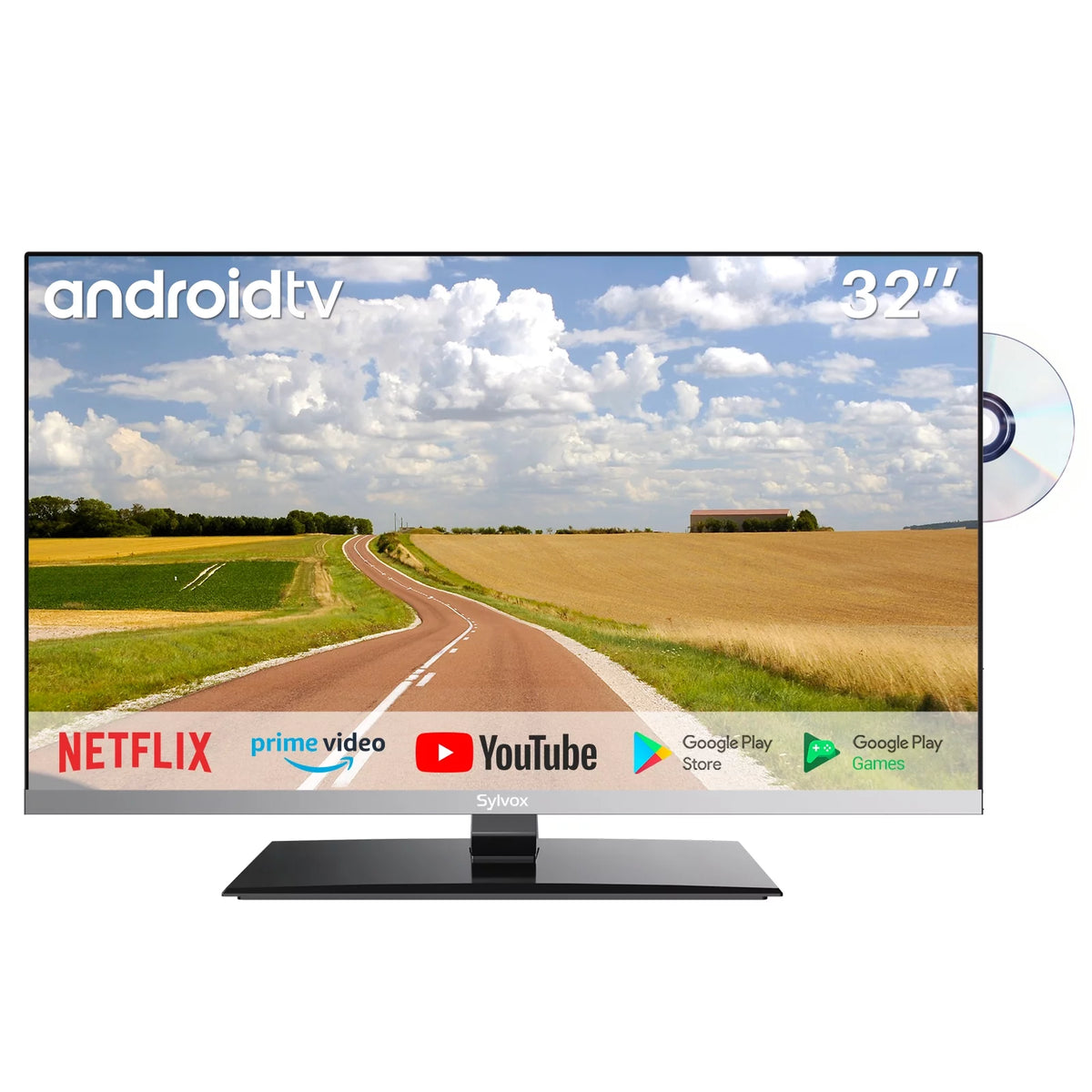 32 Smart RV TV with DVD Player 1080P FHD Android TV E906