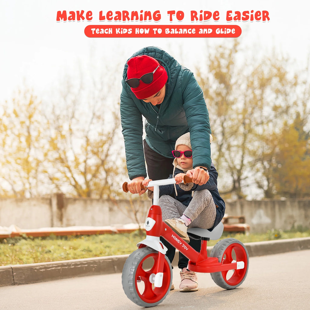 Kids Balance Bike Toddler Training Bicycle Red E302