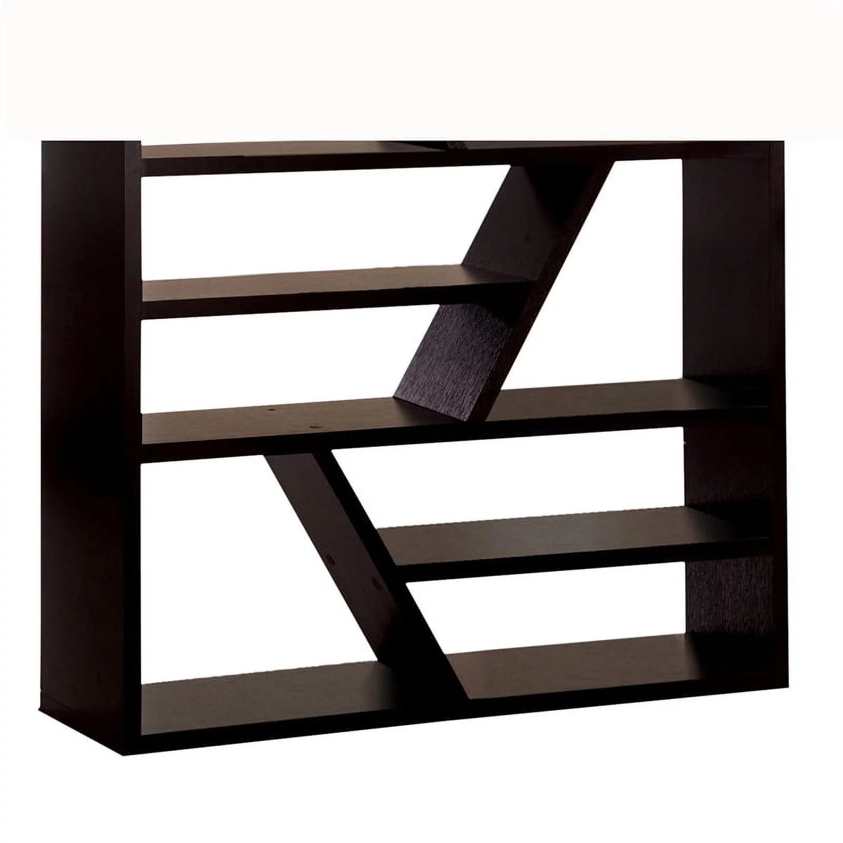 Espresso Wood Open Shelf Bookcase I7362