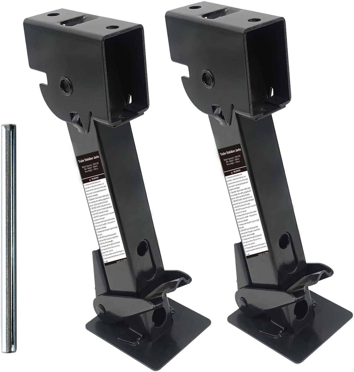 Pair of Trailer Stabilizer Jacks Telescoping RV Camper Accessories 450kg (1000 Lbs) Capacity Each Pack of 2 P8251
