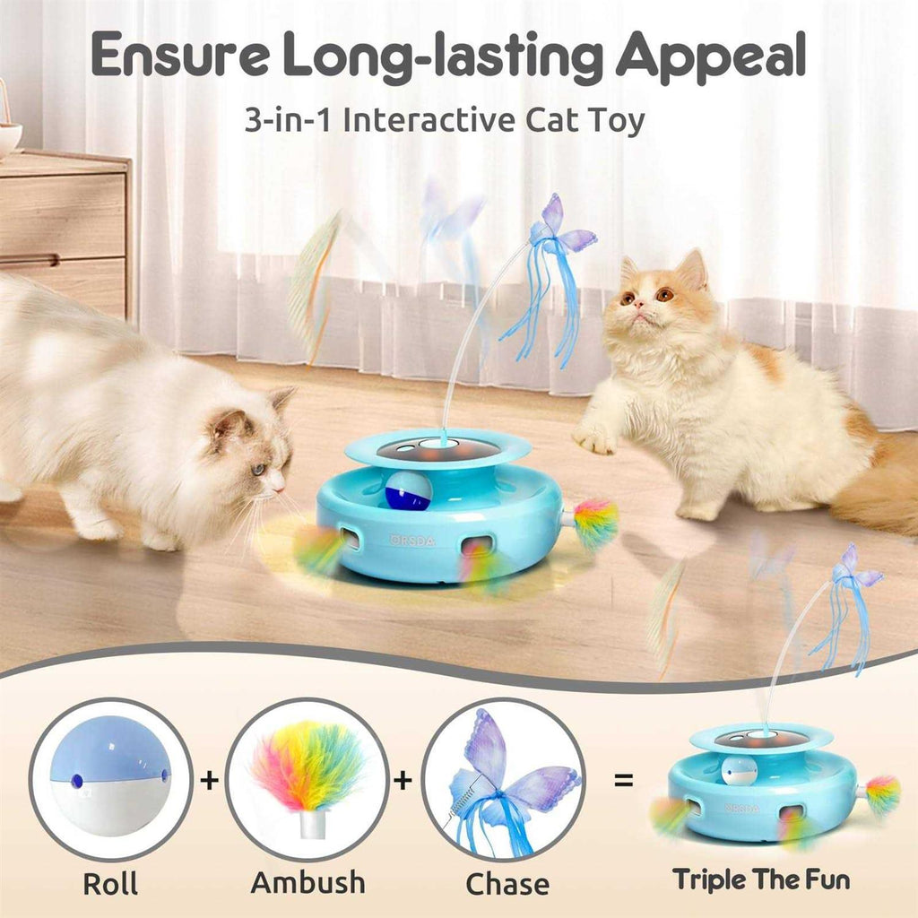 3-in-1 Rechargeable Interactive Cat Toys Z94388