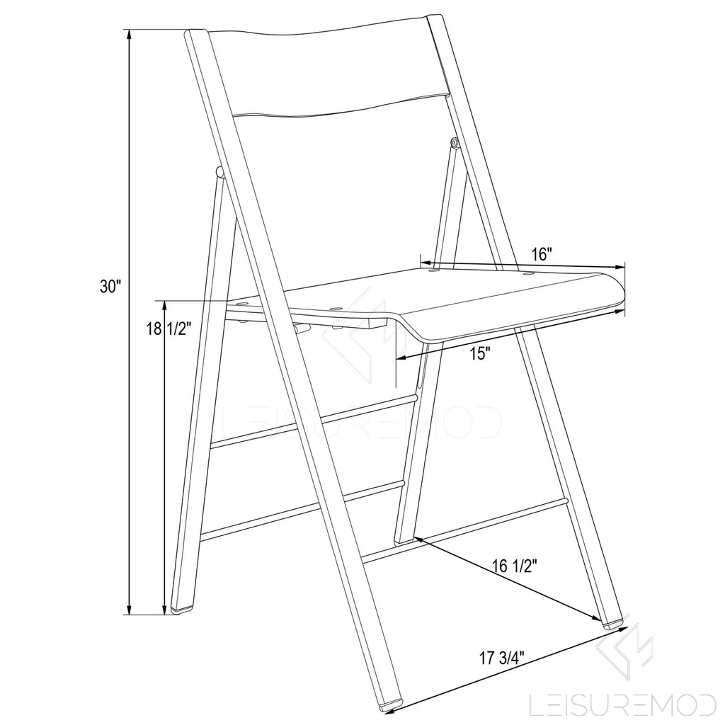 Acrylic Folding Chair Set of 2 A5751