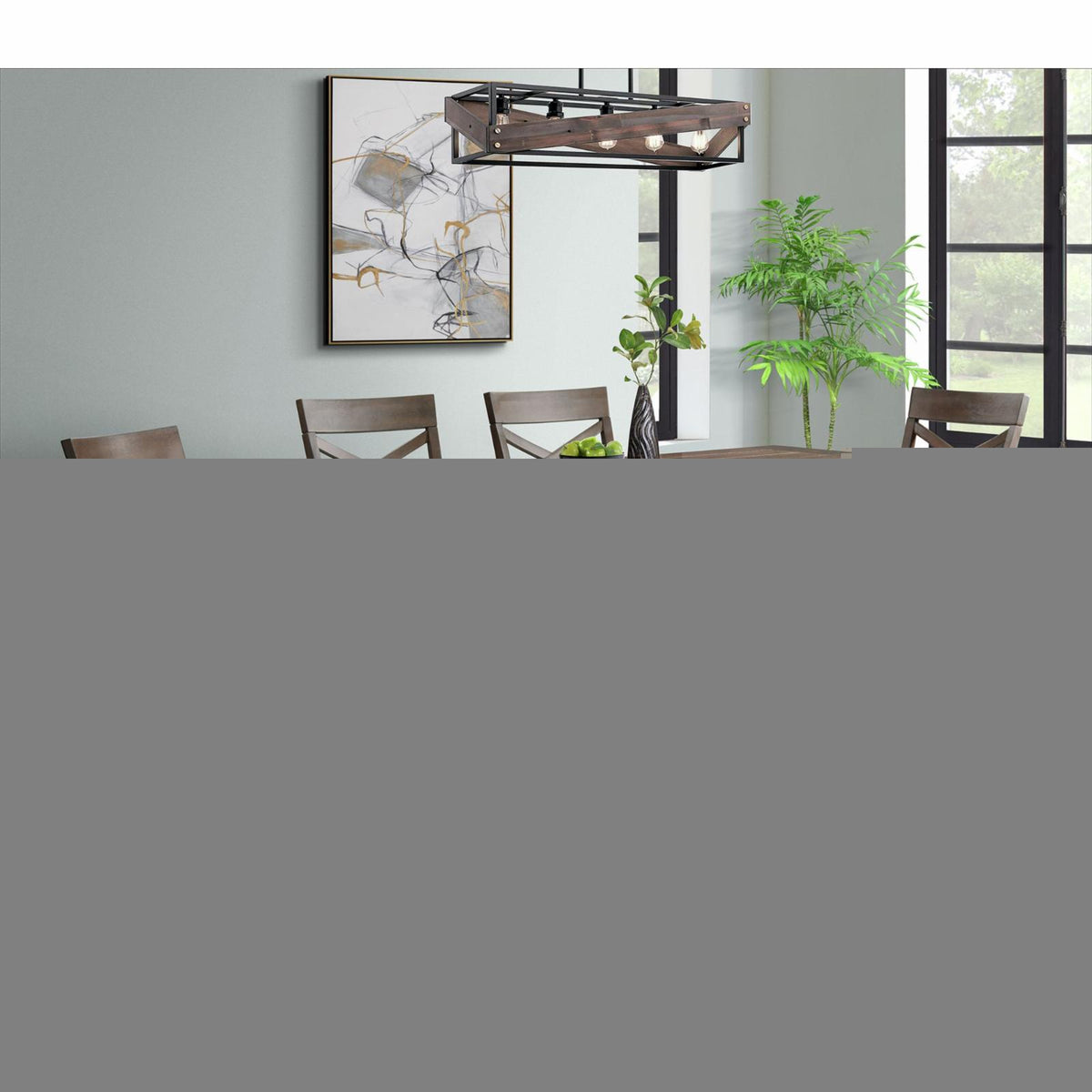 6PC Counter Height Cherry Dining Set with Table, 4 Side Chairs and Bench M4844