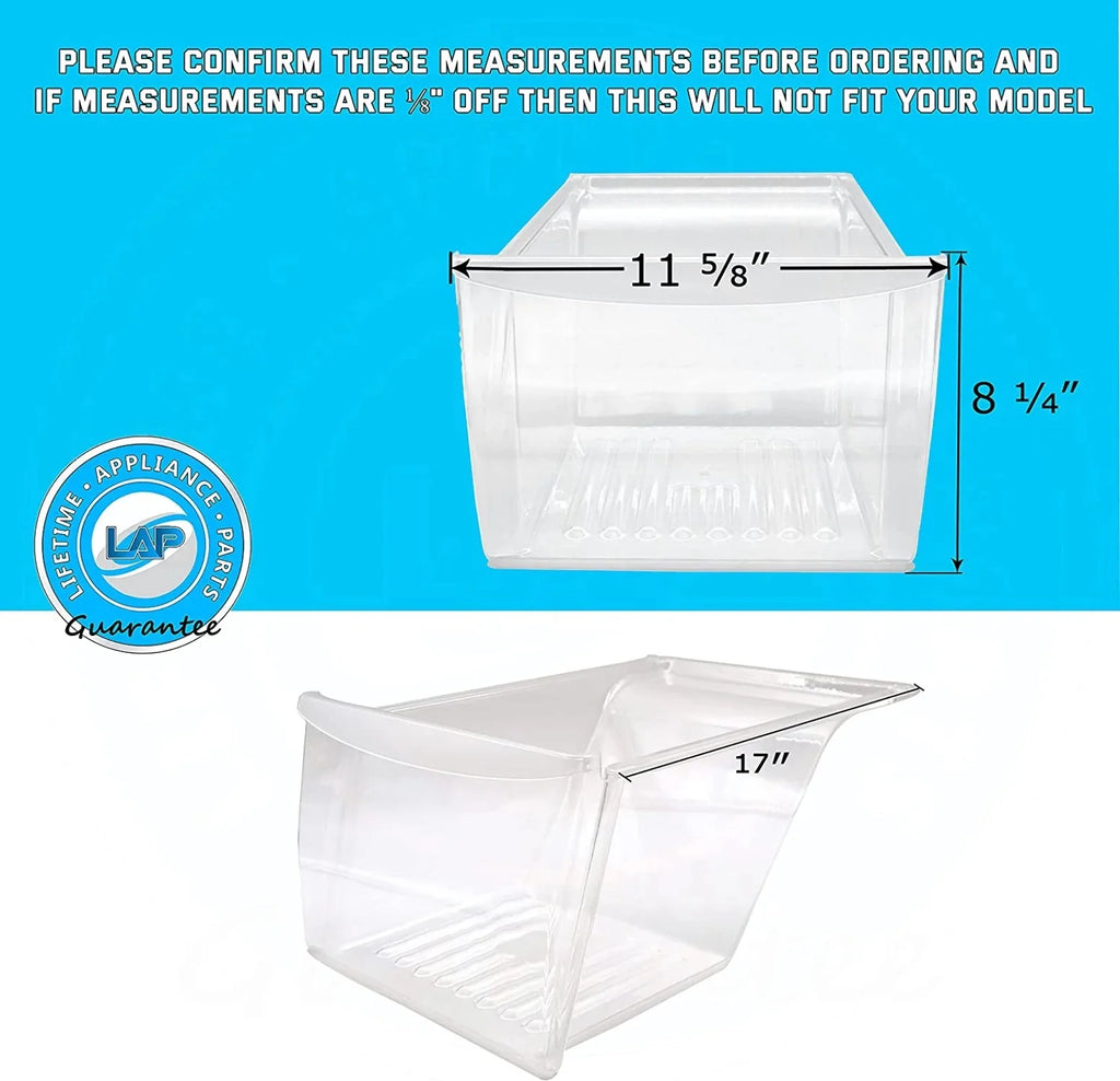 Crisper Bin Compatible with Frigidaire Refrigerator Shelf J1569