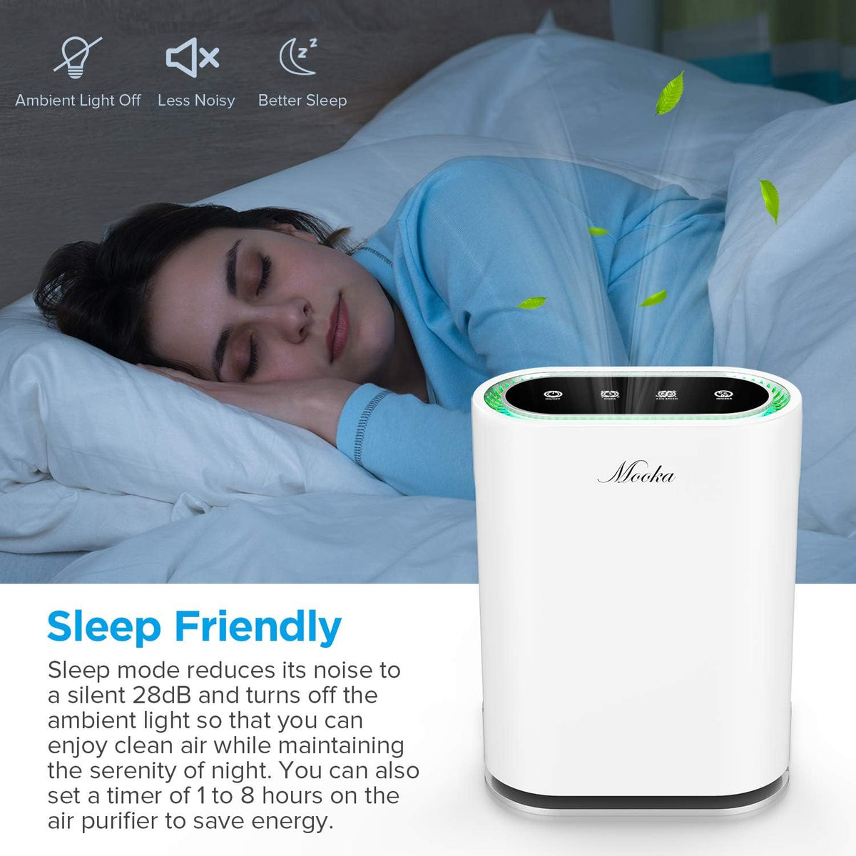 TRUE HEPA+ Air Purifier, Auto Mode, Activated Carbon, Large Room 1,750 Sq Ft N48314