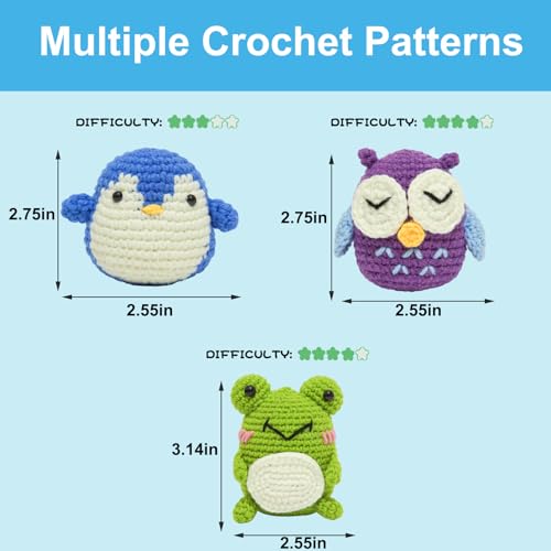 Crochet Starter Kit with Crochet Hooks, Yarn, Markers and Supplies Z7925