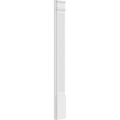 Fluted PVC Pilaster with Decorative Capital & Base (Pair) K7995