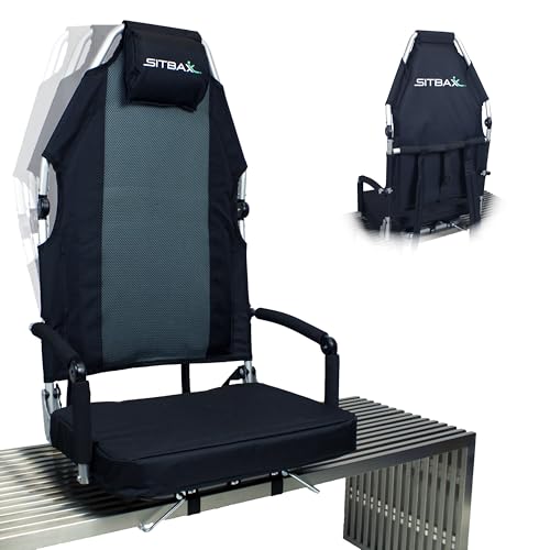 Padded Reclining Stadium Chair with Backpack Straps L43931
