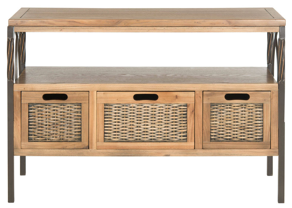 Oak 3 Drawer Console S7846