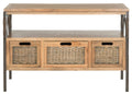Oak 3 Drawer Console S7846