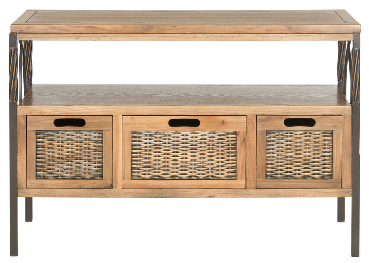Oak 3 Drawer Console S7846