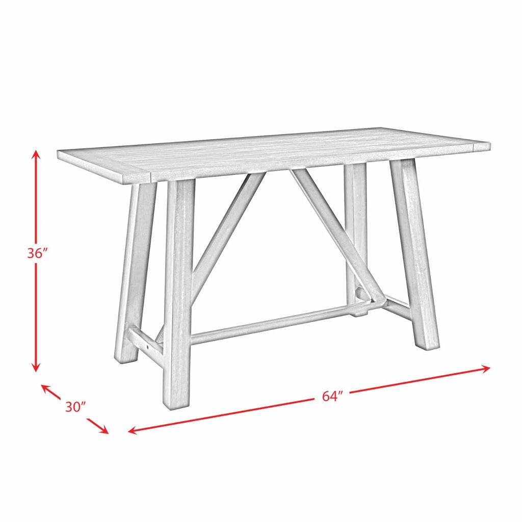 6PC Counter Height Cherry Dining Set with Table, 4 Side Chairs and Bench M4844