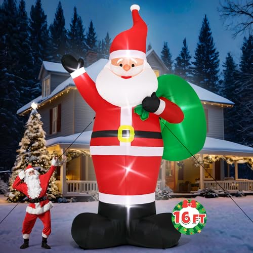 15FT Inflatable Santa Claus with 8pcs LED W354