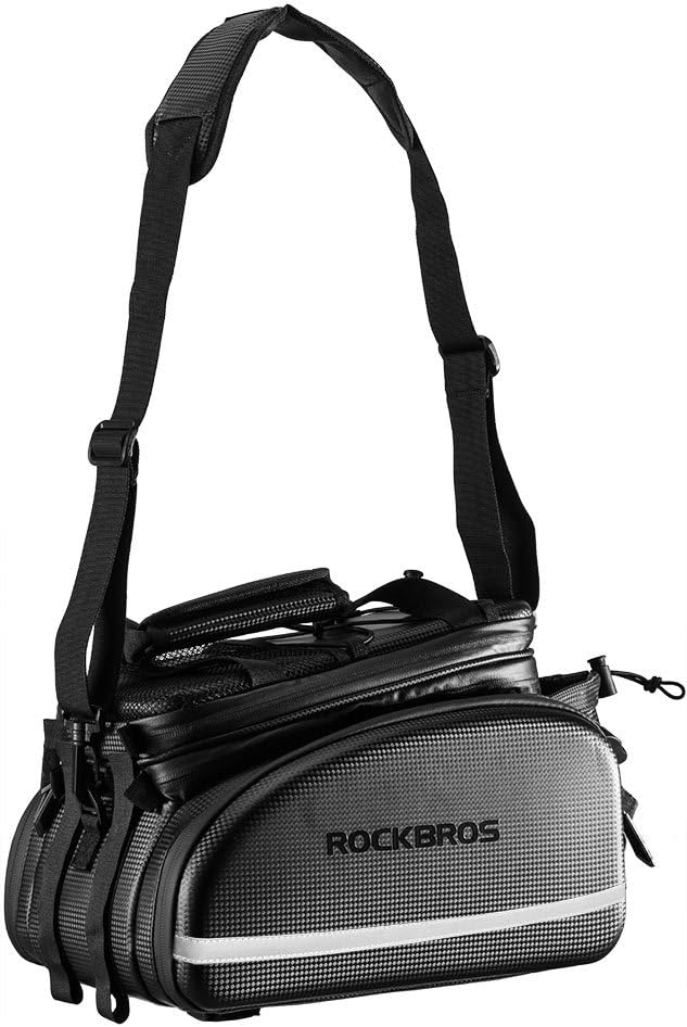 Waterproof Carbon Leather Bike Rack Trunk Bag V240383