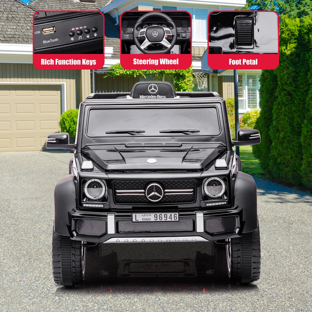 Black 24V Ride On Car with Remote Control X706048