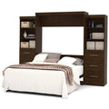 Queen Wall Bed with Storage and 3 Drawer Set O863252