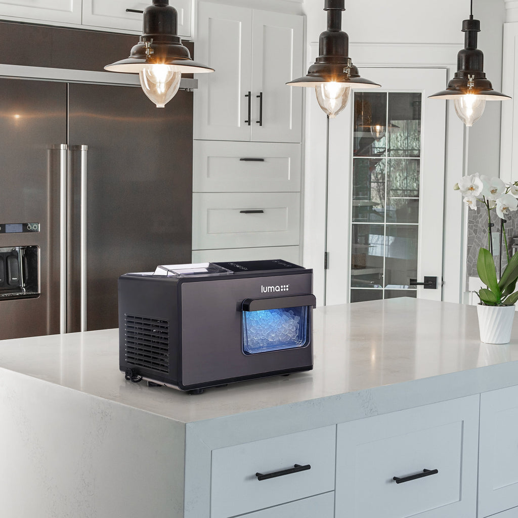 Black Stainless Steel Countertop Ice Maker K516452