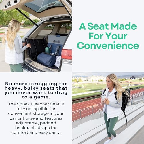 Padded Reclining Stadium Chair with Backpack Straps L43931