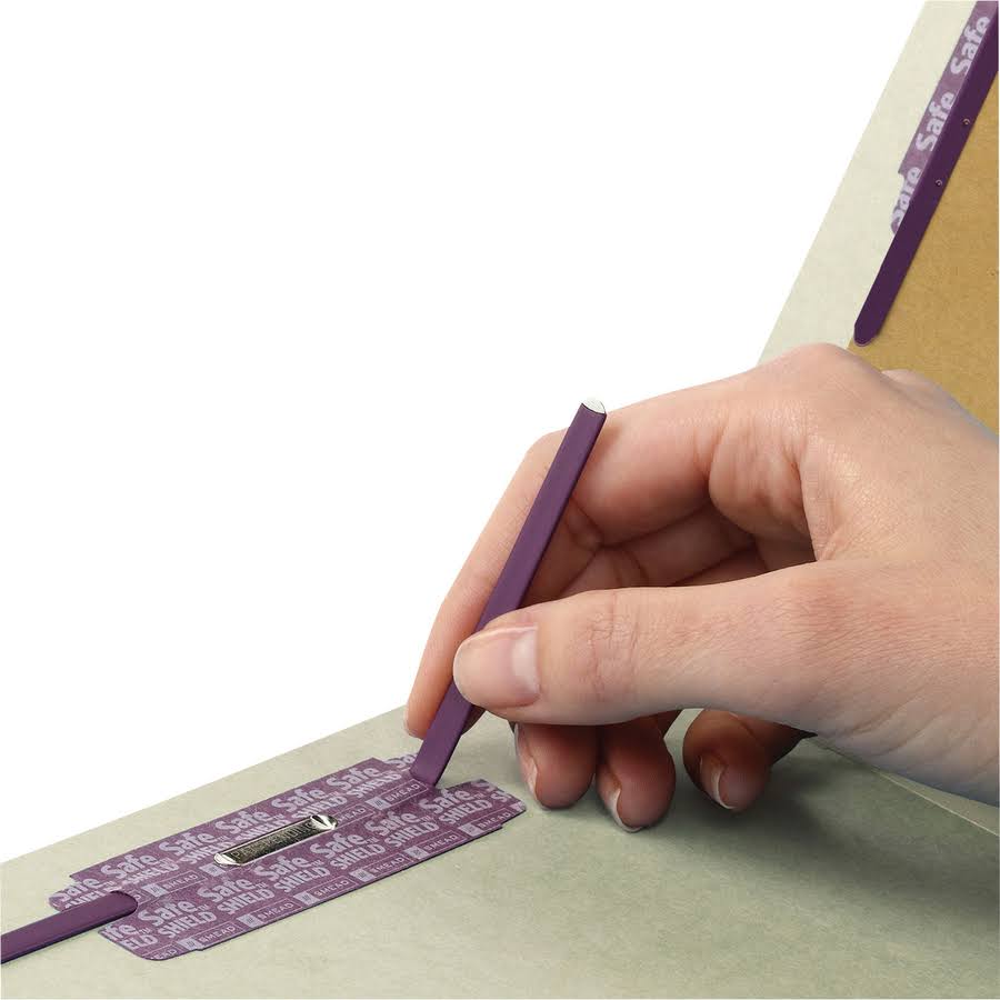 Legal Eight-Section Gray/Green Pressboard Classification Folders 10/Box R639