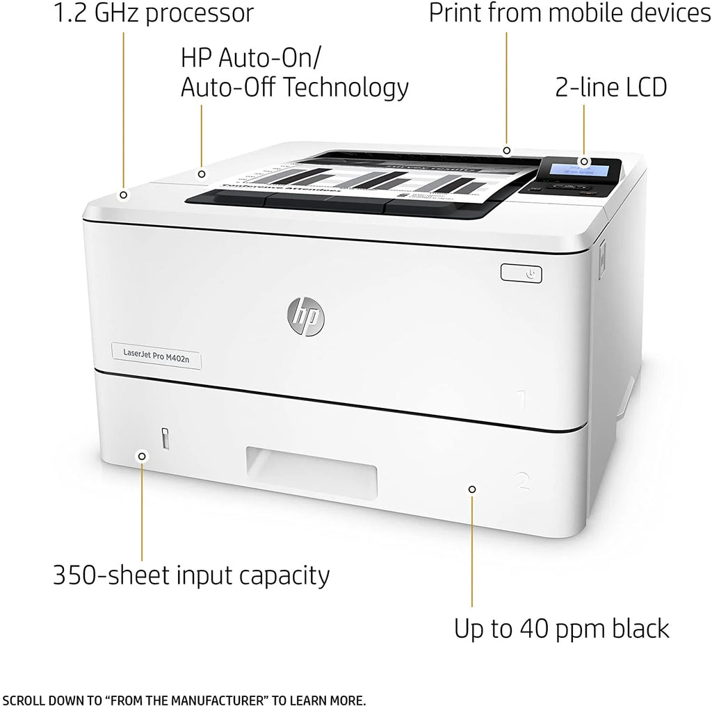 LaserJet Pro M402n Laser Printer with Built-in Ethernet A62576