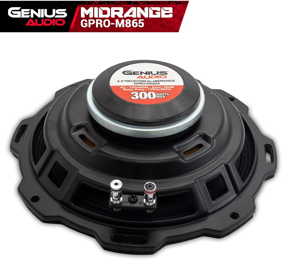 6.5 Midrange Speaker 300 Watts Max 4 Ohm Pack of 2 Y9460