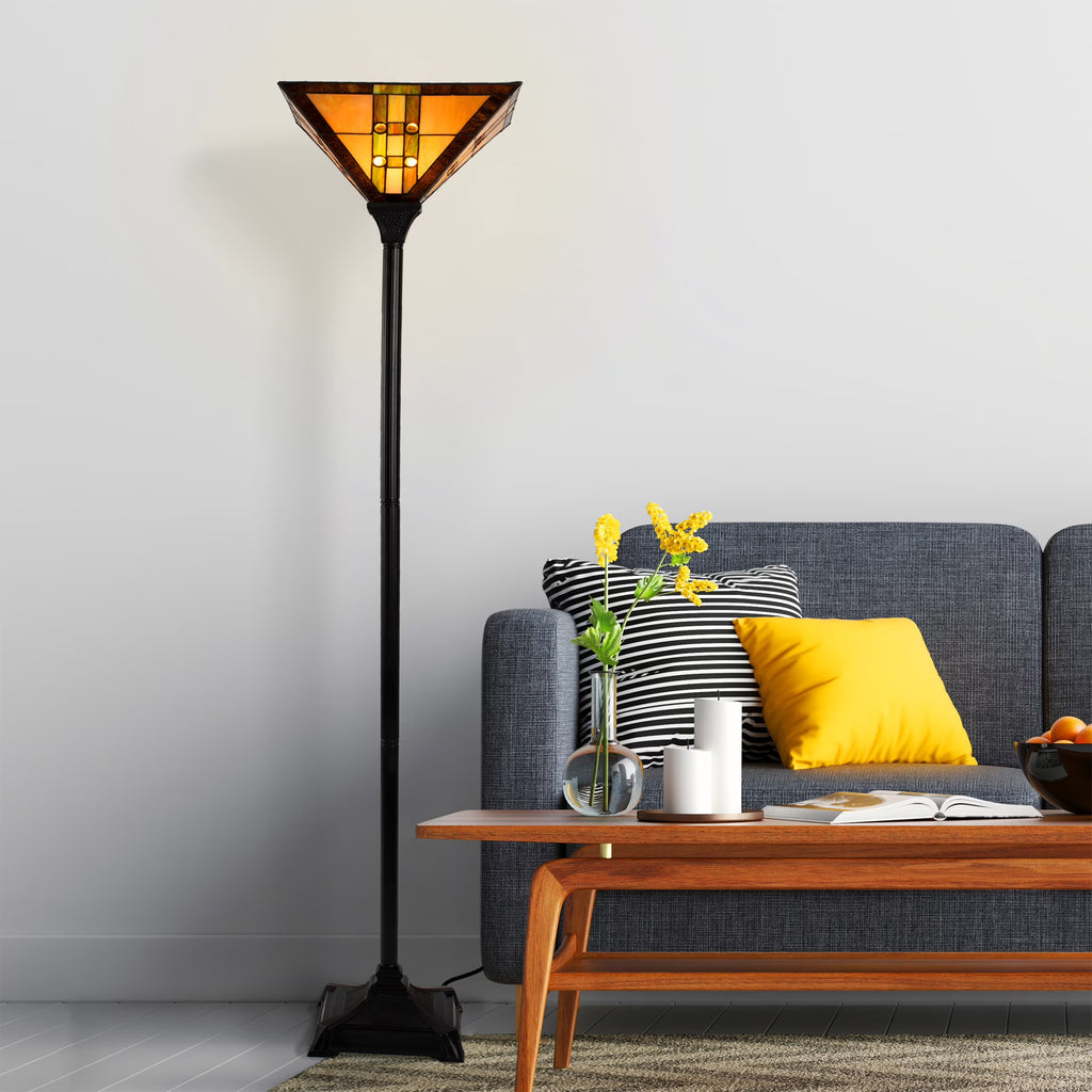 Tiffany Style Floor Lamp with LED Bulb V684