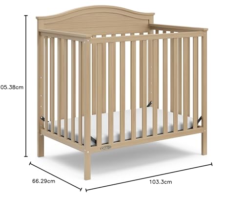 4-in-1 Convertible Mini Crib with Bonus Mattress (Driftwood) G380184