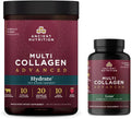Multi Collagen Advanced Powder Hydrate, Mixed Berry, 30 Servings + Capsules Lean, 90 Count F600