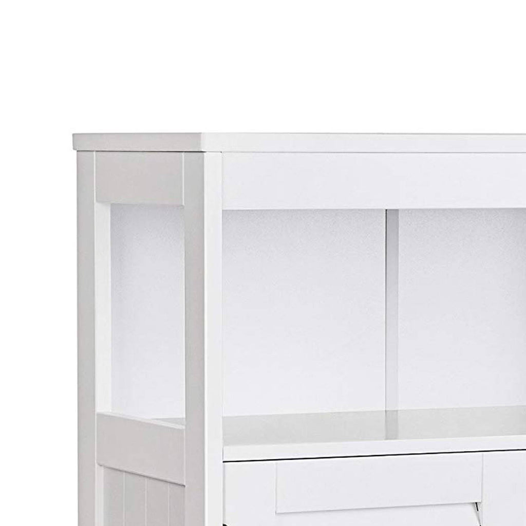 White Wooden Bathroom Cabinet with 2 Door P3877