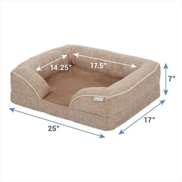 Plush Orthopedic Bolster Cat Dog Bed with Removable Cover O926479