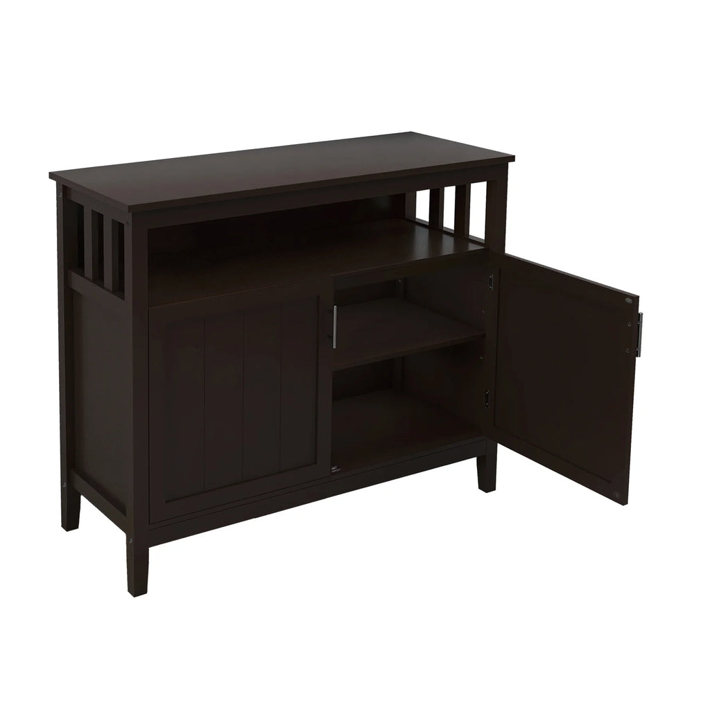 Brown Kitchen Storage Sideboard and Buffet Server Cabinet W614435